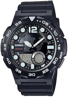 Casio Sport Watch For Men Analog-Digital Rubber - AEQ100W-1AV