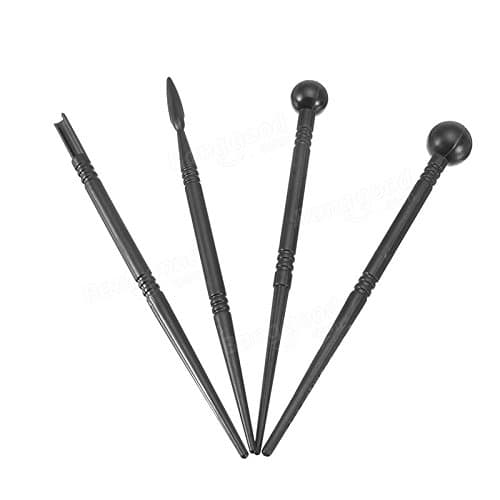 COMIART 4Pcs Plastic Ball Rod Stylus Modeling Shapers Flower Making Tools for Ceramic Pottery Polymer Clay Sculpture Wax Carving