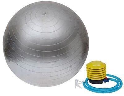 Silver 30" Yoga Ball 75 Cm Exercise Ball W/air Pump Fitness Yoga Pilates Balance