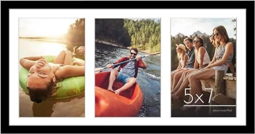 8x16 Frame with 3 5x7 Openings : Collage Picture Frame 5x7 by Americanflat - Display Three Photos Sized 5x7 on Your Wall - Perfect As a Family Collage Picture Frame
