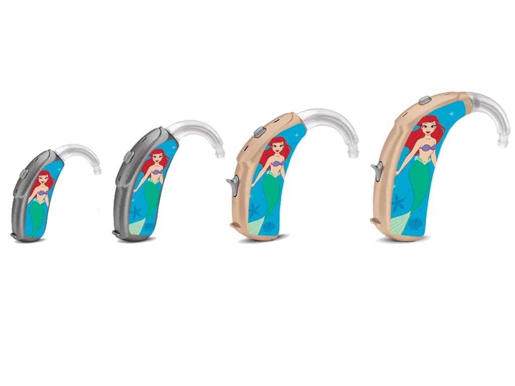 SmartEAR Universal SmartEar Skins for Hearing Aids – Licensed Disney Designs – Universal Fit – Aesthetically Pleasing, Bubble-Free Application – Disney The Little Mermaid - Ariel