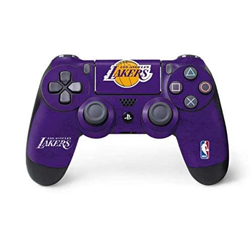 SkinitDecal Gaming Skin for PS4 Controller - Officially Licensed NBA Los Angeles Lakers Purple Primary Logo Design