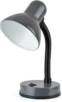 homelife for easy living 35w 'Classic' Flexi Desk Lamp with Versatile Flexible Neck - Integral On/Off Switch - Approx. 34cm Height - L958GR - Anthracite Grey