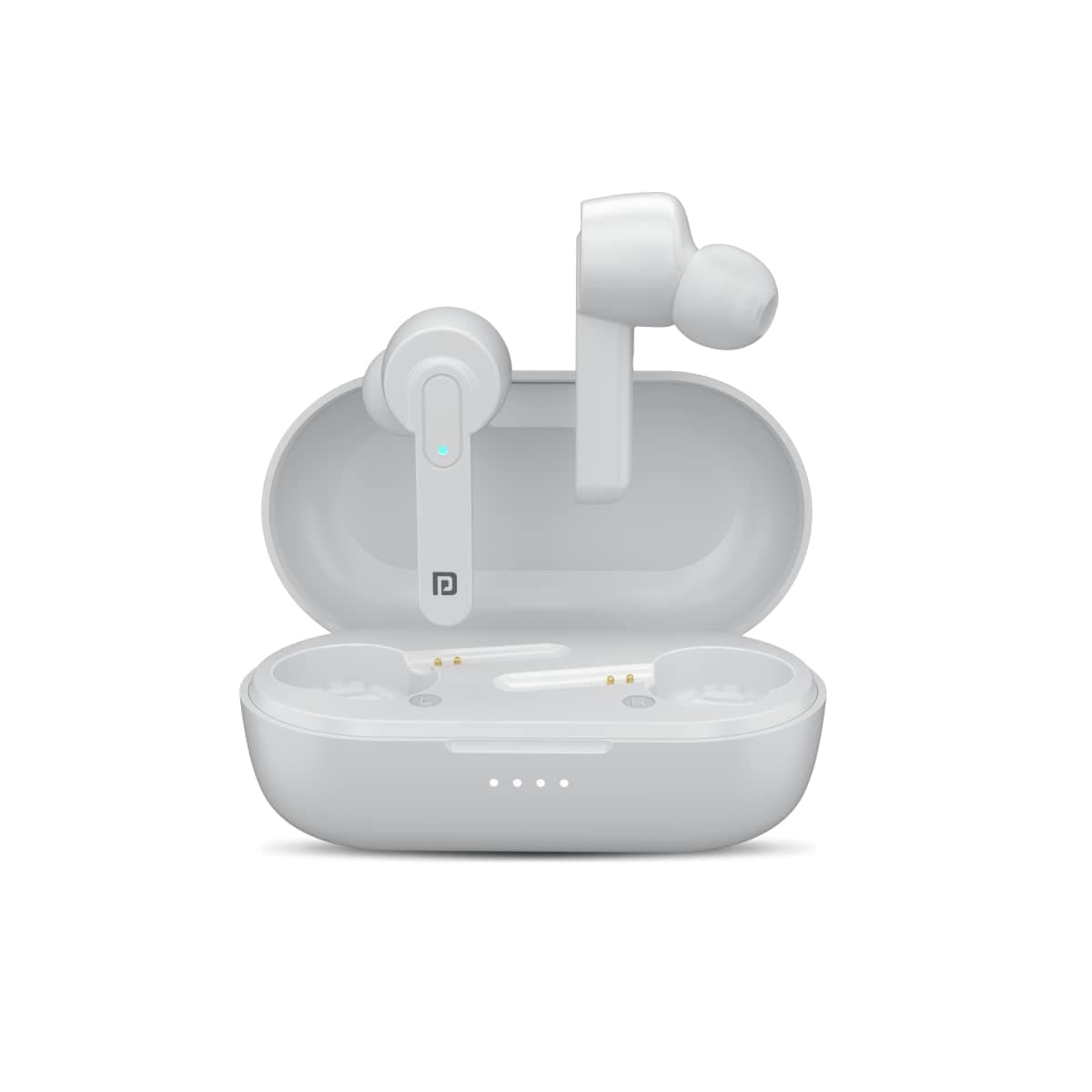 PortronicsHarmonics Twins 24 Smart TWS Earbuds with Bluetooth 5.0, Upto 15 H Total Playtime, Type-C Charging Port & Voice Assistant(White)