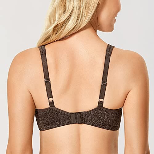 Delimira Women's Full Cup Underwired Seamless Plus Size Minimizer Bra