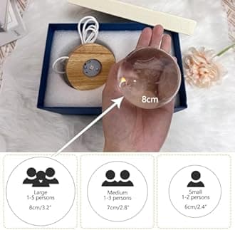 Crystal Ornament Ball with Custom Photo LED Night Light, Glowing Night Light for Home Decorations, Best Gift for Christmas/Birthday/Mother's Day