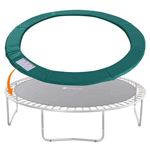 Exacme Trampoline Pad Replacement 16 15 14 13 12 10 8 Foot, Waterproof Safety Spring Cover Round Frame Pad, No Hole for Pole