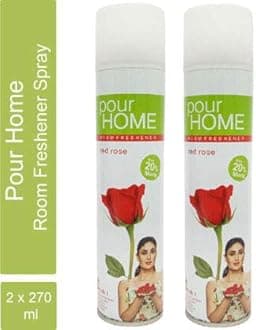 Pour Home Room Freshener Red Rose 270 Ml (Pack of 2) Spray