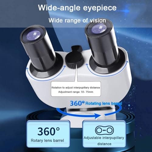 COYEUX 30000X/40000X/50000X HD Biological Microscope, Binocular Microscope for Adults, 185 Achromatic Objective, Dual LED Illumination, for School Home Education