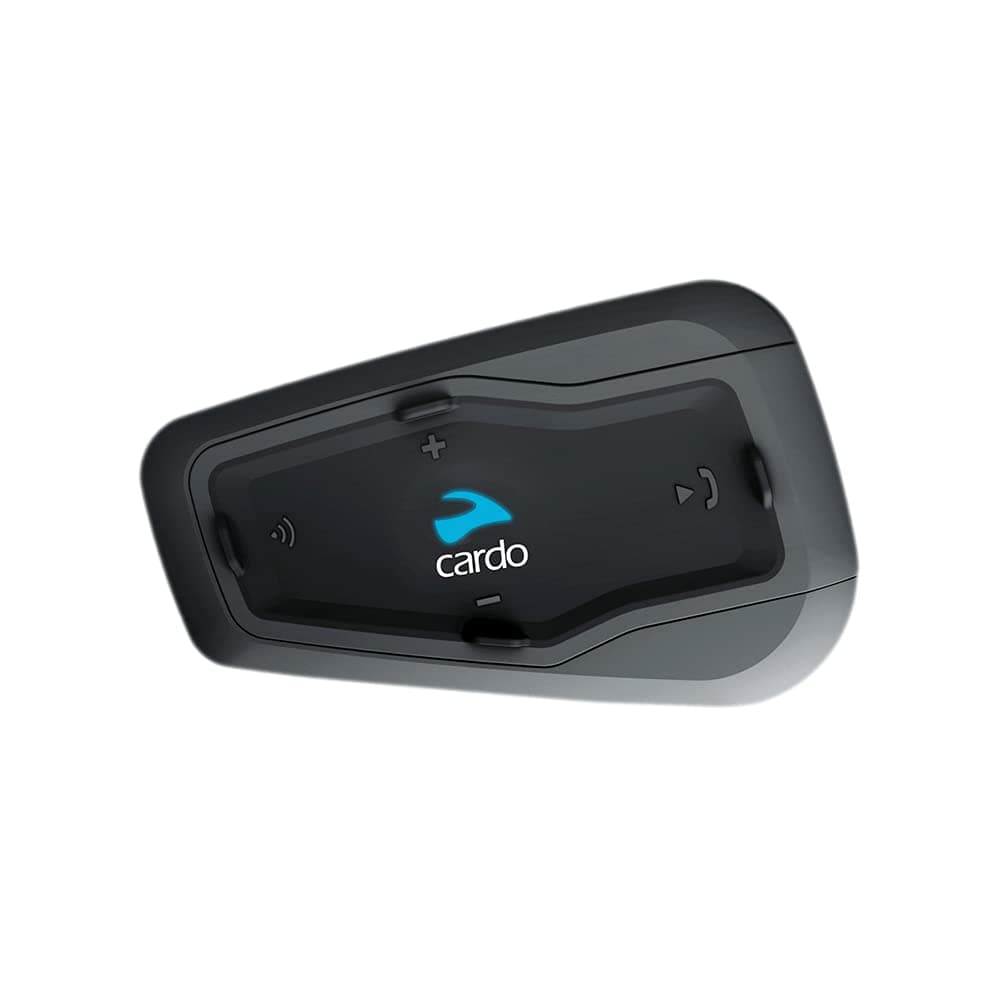 CARDO FRC1P101 - FREECOM 1 Plus Motorcycle 2-Way Bluetooth Communication System Headset - Black, Dual Pack