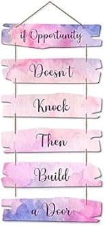 Artvibes Decorative Wall Hanging Wooden Art Decoration item for Living Room | Bedroom | Home Decor | Gifts | Quotes Decor Item | Wall Art For Hall | Mdf Wall Decoration, Set of 6(WH_3228NN)