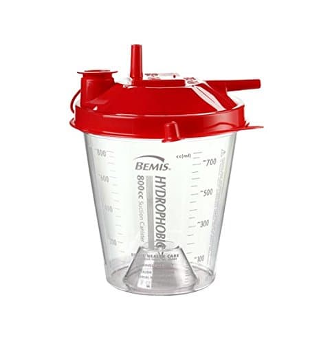 Bemis Healthcare 424410 Hydrophobic Canister, Critical Measure Bottom, 800 cc (Pack of 100)