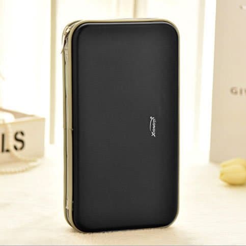 Portable Cd Wallet, Yeqoo 80 Disc DVD VCD DJ Storage Album Bag Hard Box Double side DVD storage case (Black)