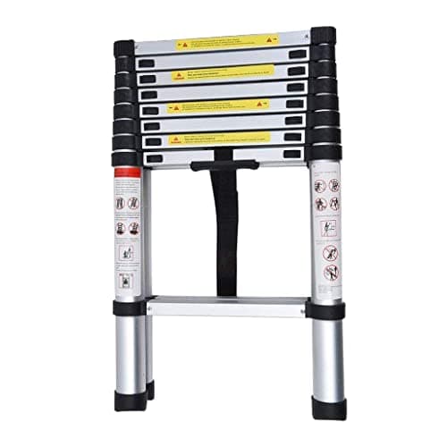 ZHENGTU Aluminium Folding Step Ladder Portable and Compact 7-Steps Telescopic 2 m Foldable for Household and Outdoor Purpose, 1- Pieces
