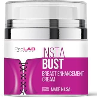 InstaBust Breast Enhancement Cream – Bust Firming & Lifting Formula for Fuller, Rounder, Bigger Breasts – Volume Boosting Topical – Made in USA