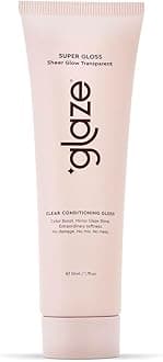 Glaze Supergloss Sheer Glow Clear Hair Gloss Mini – Smooths, Lightweight, Adds Mirror Shine & Improves the look of Damaged Hair – Travel Size 1.7 oz