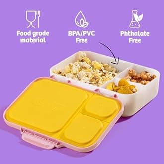 rabitat Munchbee Peppa Pig Bento Lunch Box | 1+1 Year Brand Warranty | Tiffin Box for School | Lunch Box for Kids Boys & Girls | BPA Free, Leakproof & Durable Bento Design | 1000ml | Best Buddy
