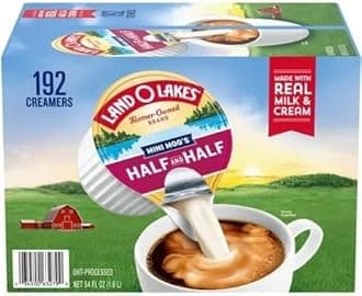 Land O Lake Mini Moo’s Half & Half Creamer Singles Packets, 192 Count