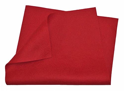 100% Merino Wool Craft Felt - 8” x 12” Sheet - RED