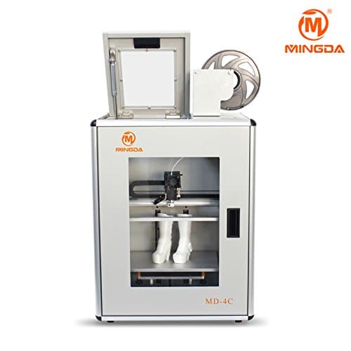 MINGDA MD-4C Industrial Aluminium Metal Frame Silver 3D New Version 2017 World Fastest 3D Printer, Build Volume 300200200mm 3.2 inch LCD Display with HD Print Resolution Sup