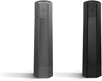 Salt and Pepper Mill Set with Adjustable Professional Grinders and No-Mess Caps