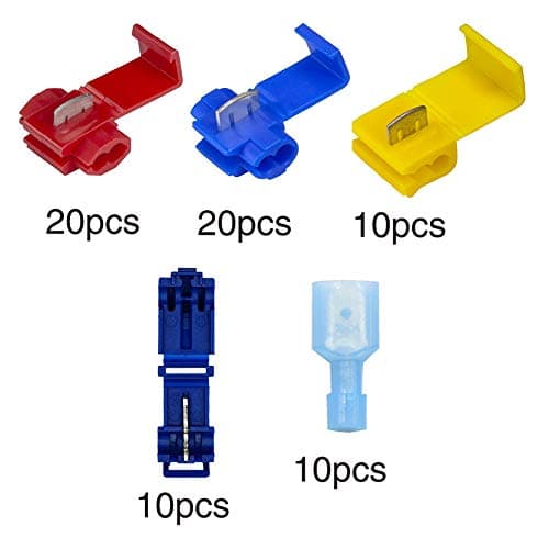 YIXISI 70-Piece Junction Connector Set, Quick Branch Quick Connector Assortment, Power Thieves Branch Connector, for Cable Cross Section 0.5-6.0 mm²/10-22 AWG (Red, Blue, Yellow, Dark Blue)