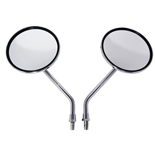 Chrome Billet Round Motorcycle Mirrors for Yamaha XT 250,XT 350,XT 400