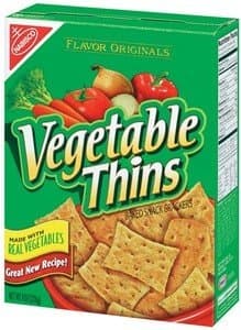 Nabisco, Vegetable Thins, Baked Snack Crackers, 8oz Box (Pack of 3)