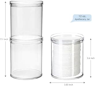 SheeChung Stackable Clear Plastic Container Small 2 pack