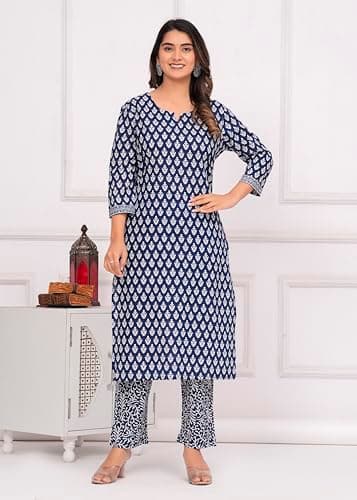 Meera Fab Women's Anarkali Kurti Kurta-Pyjama-Sets