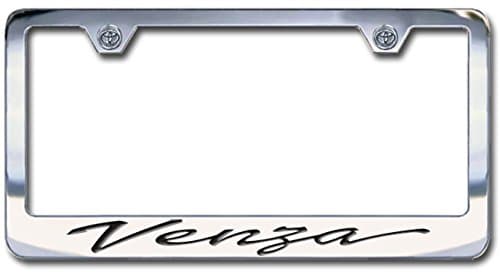 Toyota Venza Stainless Steel License Plate Frame, script lettering