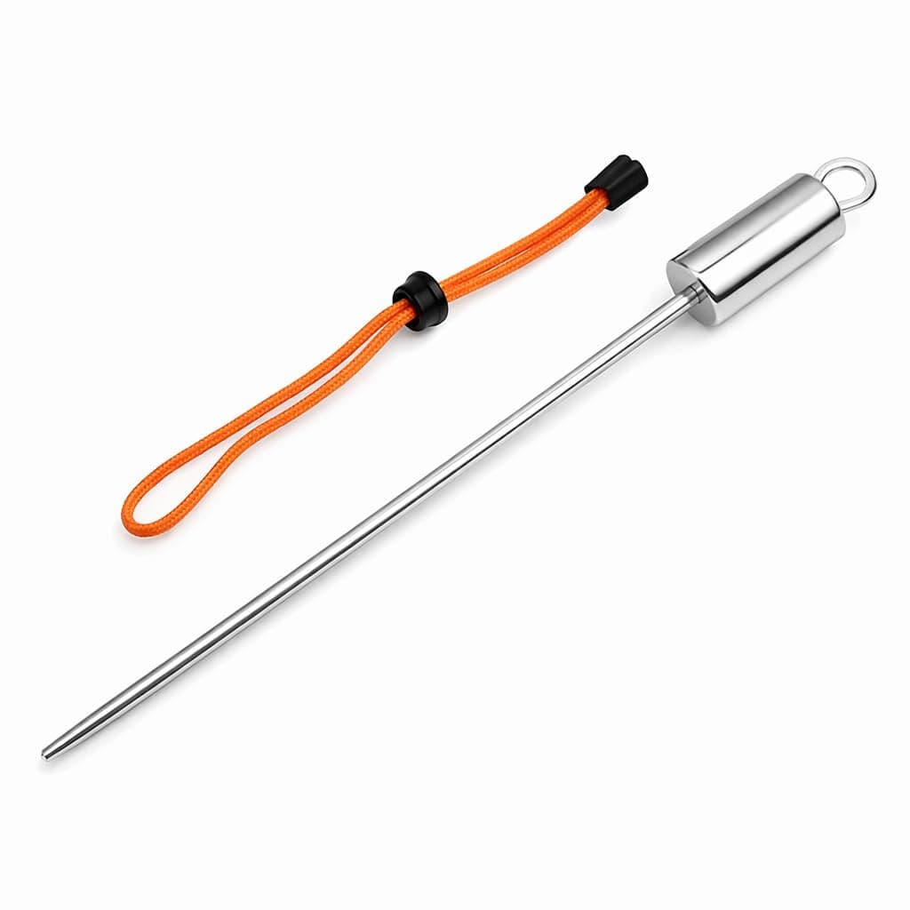Diving Pointer, Stainless Steel Lobster Tickle Pointer Underwater Shaker Noise Maker Scuba Diving Stick Rod with Lanyard (Orange)