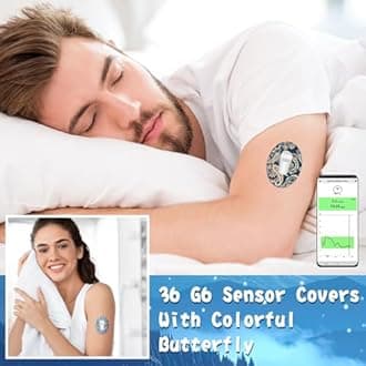 36 Pack Adhesive Patch Compatible with Dexcom G6 Breathable Colorful CGM Patches Waterproof Paisley Pattern Pre Cut Adhesive Tape for Continuous Glucose Monitor Protection