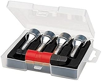 Butzi Chrome Anti Theft Locking Wheel Bolt Nuts & 2 Keys to fit Mercedes C-Class (Up to 2007) (12 x 1.50 L26)