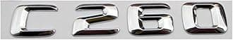 3d Chrome Car Letters For C63 C180 C200 C220 C260 C300 W205 W204 W203 Trunk Emblem Logo Stickers Accessories(C260)