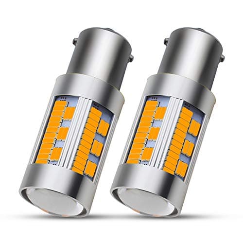 BOODLIED 20Watts No Hyper Flash 1156 P21W 1141 BA15S LED LED Bulbs High Power 4014 105SMD LED Lamps For Reverse Lights,Turn Signal Lights(No Load Resistor Required) ,Yellow/Amber.