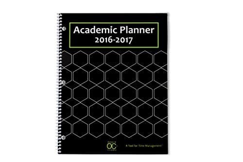 2021-2022 Academic Planner, A Tool for Time Management, Daily, Weekly & Monthly School Agenda for Keeping Students On Track & On Time, Size 8.5x11, (July 2021-June 2022) (2017-2018, Black)