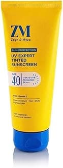 ZM Vitamin C UV Expert Tinted Sunscreen SPF 40, PA +++ For Bright & Glowing Skin | UV Protection | For Dull Skin | Non-Greasy, Quick-Absorbing | No White Cast | UVA UVB Sun Protection | Sunscreen For