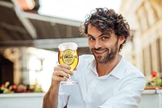 Kies CROWNLY CRYSTAL® Uncle Gifts from Niece Birthday Christmas Personalized Beer Glass for Men Pint Glass