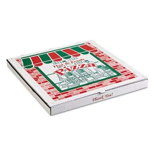 ARVCO Corrugated Pizza Boxes, Kraft/White, 8 x 8 - Includes 50 Pizza Boxes.
