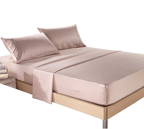 Silk Soft Satin Bed Sheet Set,Anti Slip Satin Sheet Sets,Luxury Sheets with Satin Pillow Cases,15 Inch Deep Pocket Fitted Sheet, Twin Sheet Set in Sand