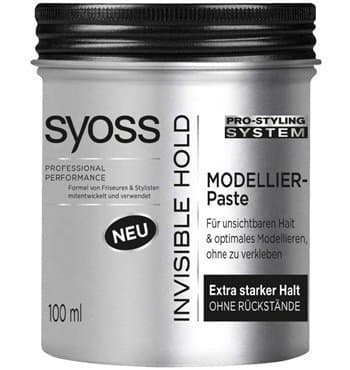 Syoss Invisible Hold - Hair Modelling Paste - 1 can - by Syoss of Germany