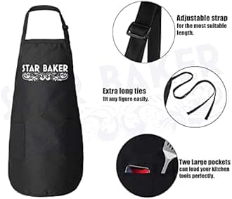 Star Baker Funny Amateur Baker American British Baking Show Pastry Chef Gift Kitchen Apron Red