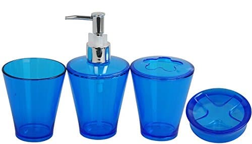 Candy colors - high-end blue acrylic bathroom Four set / wash kit / bathroom cleaning kit circular style