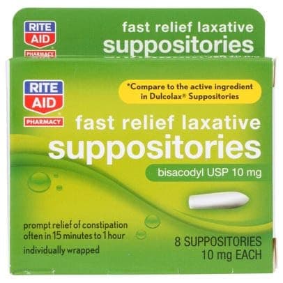 Pharmacy Laxative, Fast Relief, 10 mg, Suppositories, 8 Suppositories