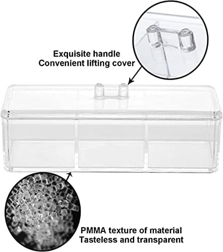 KIMCHOMERSE Qtip Holder Dispenser, 2-Layer Cotton Ball & Pad Holder for Bathroom Storage, Drawer Organizer for Earrings, Jewelry & Small Items