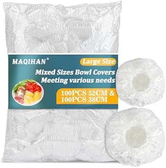 MAQIHAN 200 Bowl Covers Bread Proofing - Multiple Sizes Plastic Wrap Food Sourdough Bread Baking Bread Rising Elastic Reusable Plate Covers Outdoor Food Fresh Keeping Bags Hair Deep Conditioning Cap