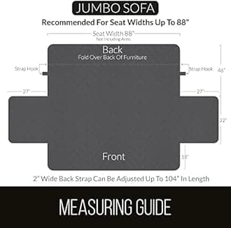 Sofa Shield Couch Slip Cover with Patented Strap, Cushion Protector, Reversible Stain and Dog Tear Resistant Slipcover, Quilted Microfiber 88in Seat, Washable Covers for Dogs Pets Kids, Burgundy Tan