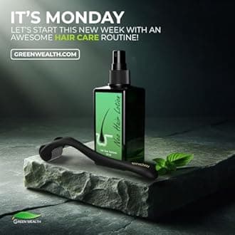 GHORI Green Wealth Neo Hair Lotion 120 ml & Derma Roller For Hair Growth with 540 Titanium Microscopical Needles Hair Regrowth Treatment (.50MM)