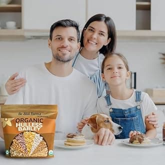 Be Still Farms Organic Hulless Barley Grain 4.8lb - Quick Cook Whole Groat Seed Bulk Not Hulled - USA Grown | USDA Certified | Vegan | Non-GMO